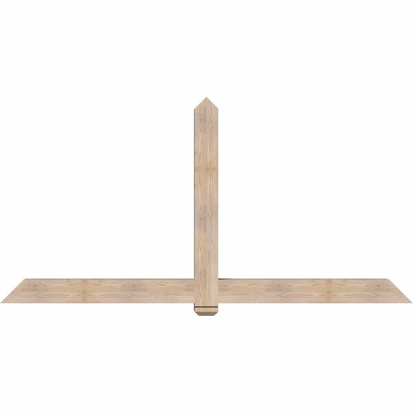 Ekena Millwork Eugene Smooth Timber Gable Bracket, Douglas Fir, 96"W x 48"H x 5 1/2"D x 5 1/2"F, 12/12 Pitch GBW096X48X0606EUG00SDF - main